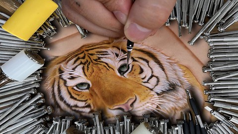 Leather carving course - Tiger
