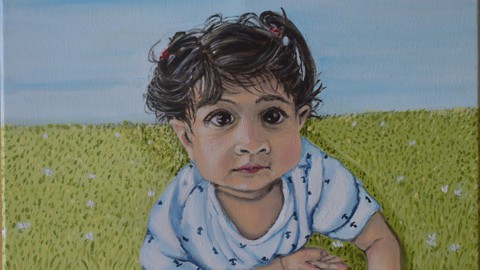Learn how to paint portrait of a baby