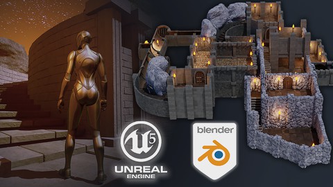 Blender 3 to Unreal Engine 5 Dungeon Modular Kitbash