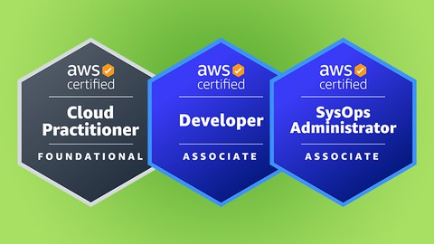 AWS Certified Cloud Practitioner, Developer+SysOps Associate