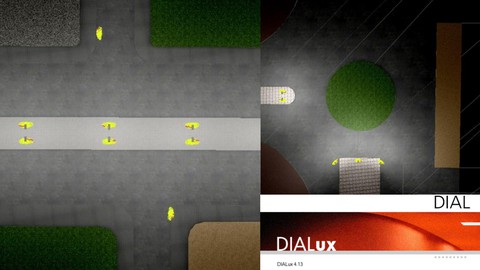 Intersection & Roundabout Lighting design using DIALux 4.13