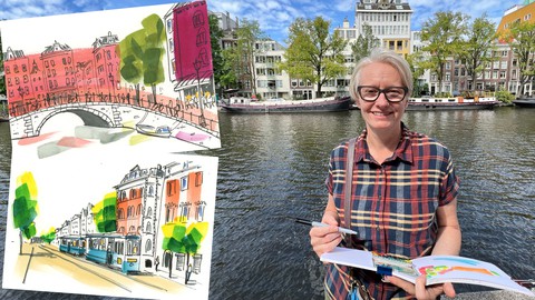 Travel Sketching in Amsterdam