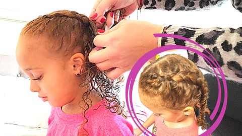 How to French Braid Curly Hair for Kids