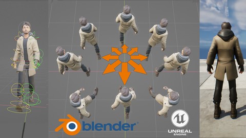 Complete game animators pipeline from Blender to engine