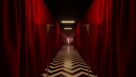 Realistic Interior in Blender : Create Twin Peaks Red Room