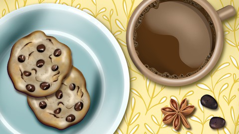 Create a Flat Lay Hot Cocoa & Cookies Artwork in Procreate