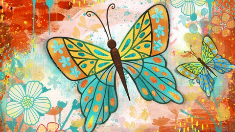 Create a Mixed Media Butterfly in Procreate Brushes Included