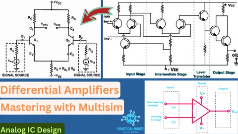 Integrated Circuit: Learn Differential Amplifier on MULTISIM