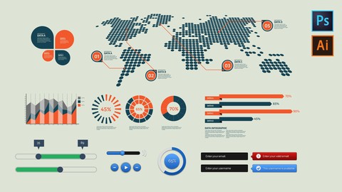 Design Infographics and GUI kits for beginners