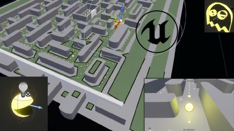 Unreal Engine 5 + PAC-MAN like Spiel mit Blueprints + Assets