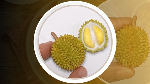 Miniature Durian, how to do mini durian with air dry clay.
