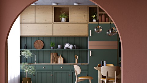 Interior Design in 3Ds Max and Corona Renderer | Kitchen