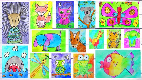 Art for Kids & Beginners: 16 Easy Drawing & Painting Lessons