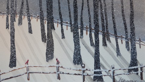 Learn This Winter Wonderland Watercolor Scene & Framing