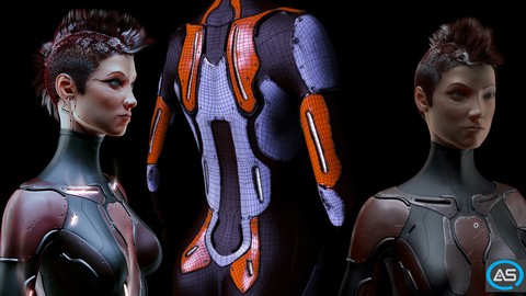 Female Cyborg 3d Workflow Art in Cinema 4d, and Photoshop