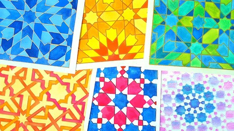 Draw & Paint Islamic Patterns: Eightfold Islamic Geometry