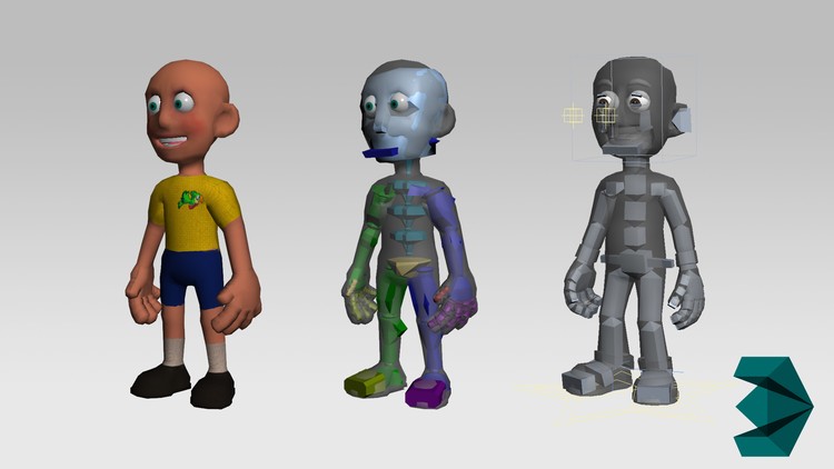 3D Studio Max Character Studio e Skin para Rig de Personagem