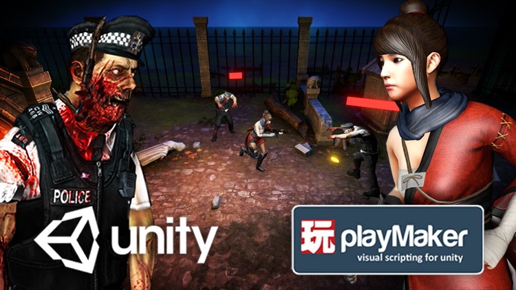 Unity and Playmaker - Make 3D Zombie Shooter Without Coding!