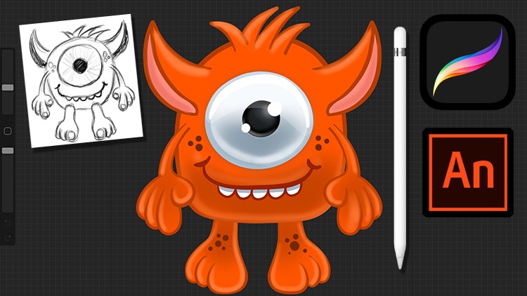 Create animated 2D characters using Procreate and Animate CC -