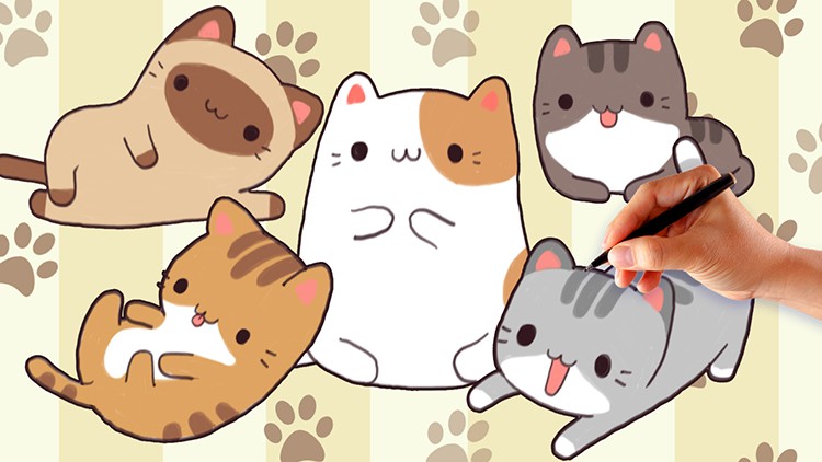 How To Draw Cute And Kawaii Cartoon Cat -