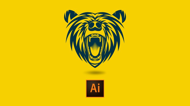 Logo design course in adobe illustrator: bear mascot design