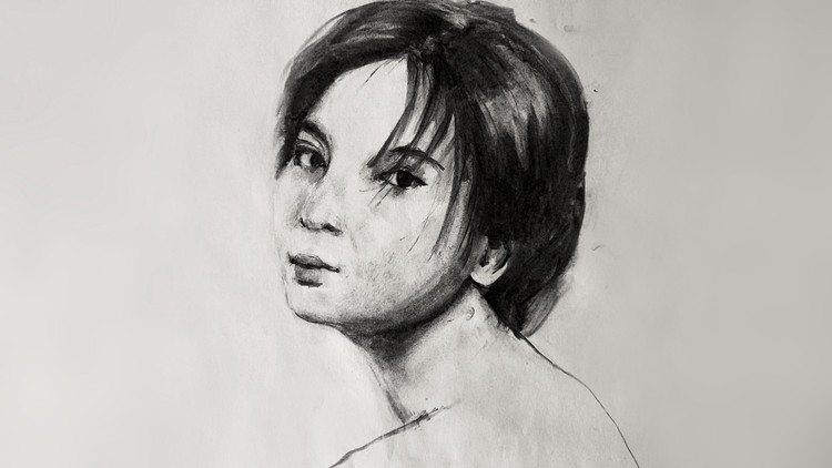 Portrait Drawing in Charocal