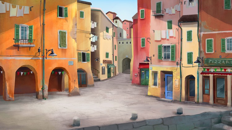 Animation Background - Street Scenes