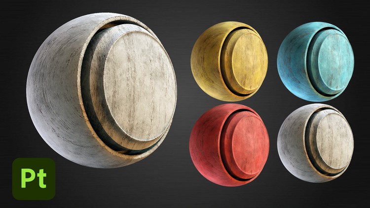 Creating a Painted Wood Material In Substance Painter - Free course